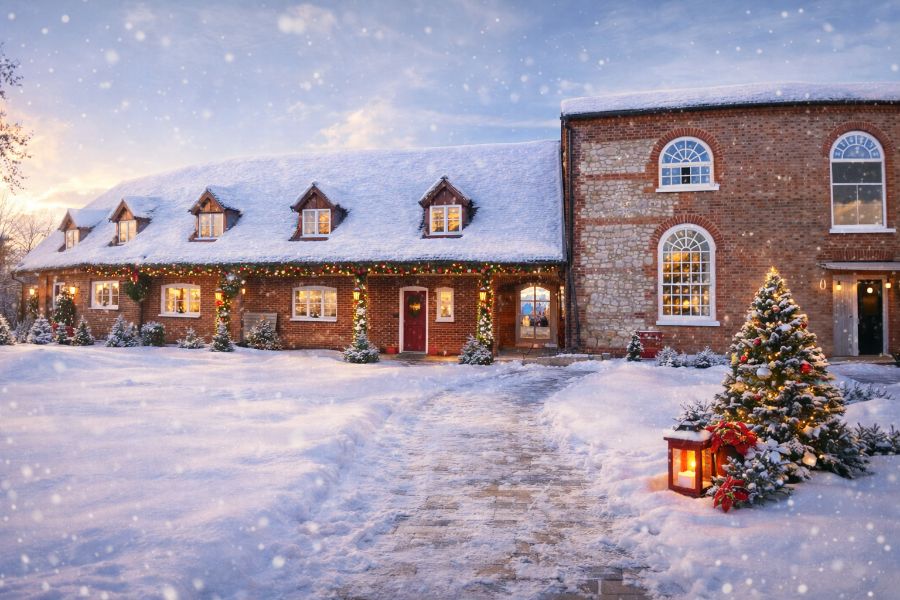 Christmas Scene of the Almshouses